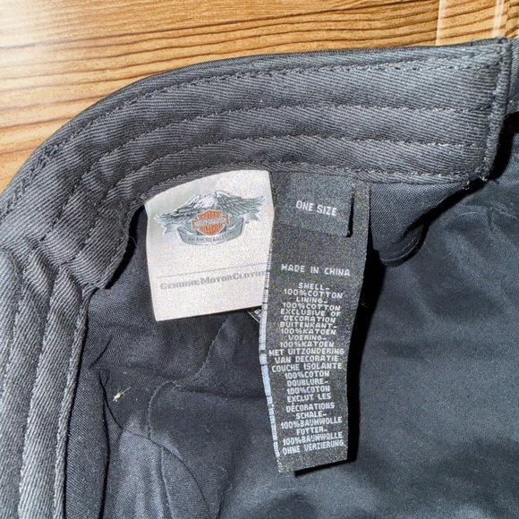 🪩Harley Davidson Black Cadet Style Adjustable Cap - Picture 3 of 12